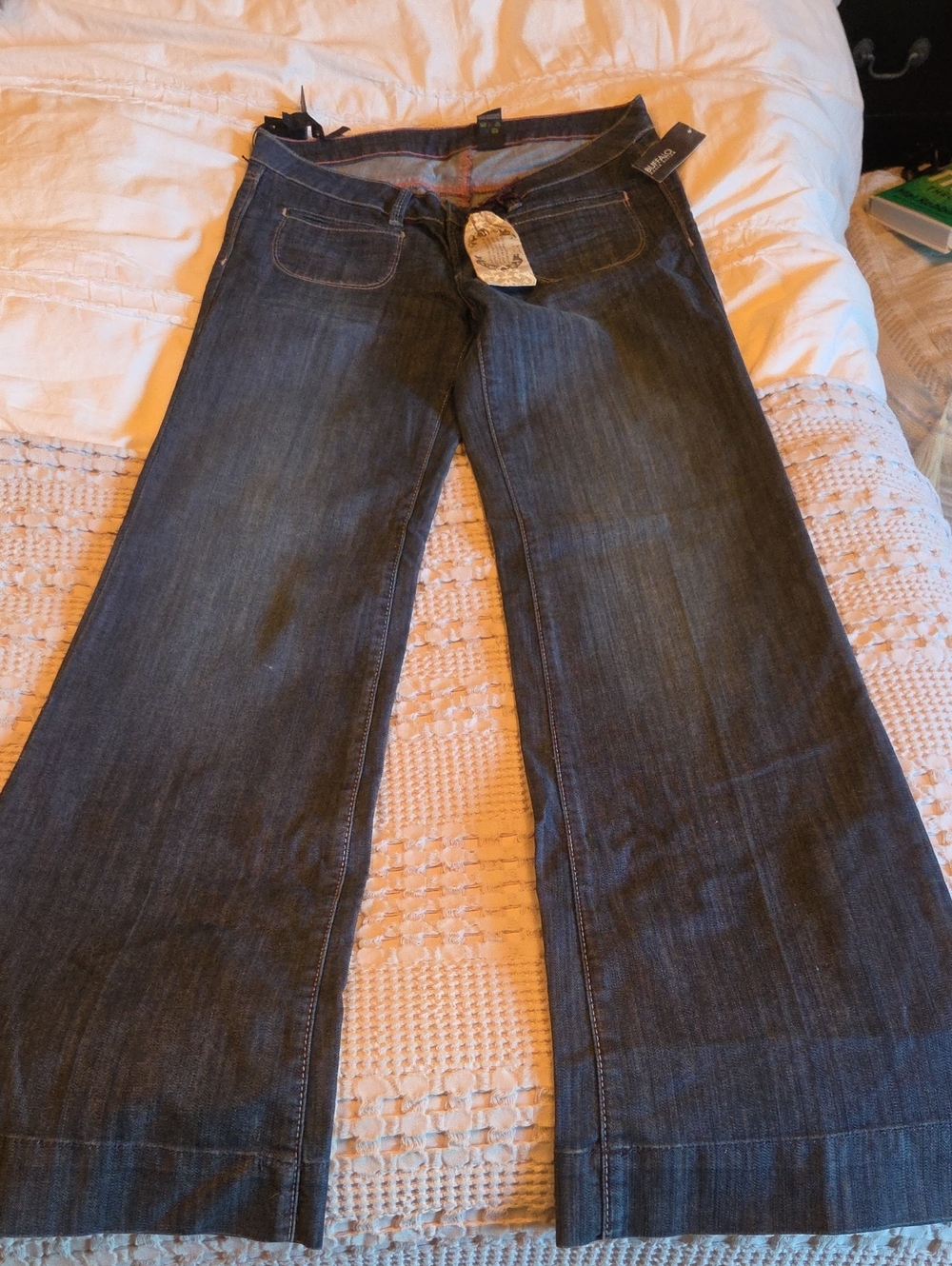 Buffalo David Bitton Women’s Wide Leg Jeans - Dark Blue Wash